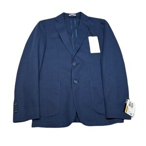 Bar III Slim Fit Sport Coat Mens 36R 36 Navy Blue Flex Performance $295‎